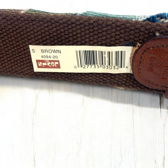 Levi's Big Boys Patchwork & Leather Belt Multicolor & Brown 4094-20 Size Small - Picture 5 of 9